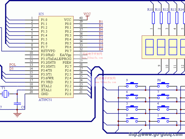 基于AT89C51控制ICL7135的001℃数显温度计(图4)